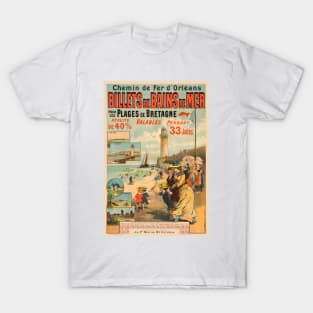 Billets de Bains de Mer Vintage Poster 1890 T-Shirt